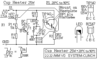 Cup Heater 25W