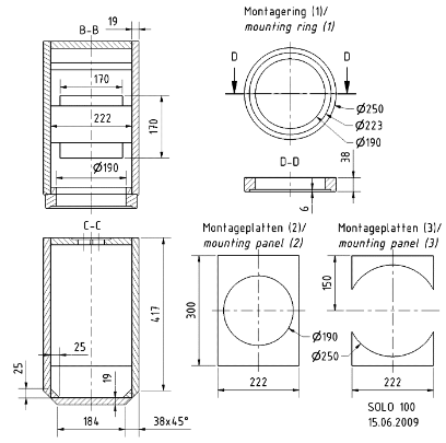SOLO 100 Masse Schnitt
